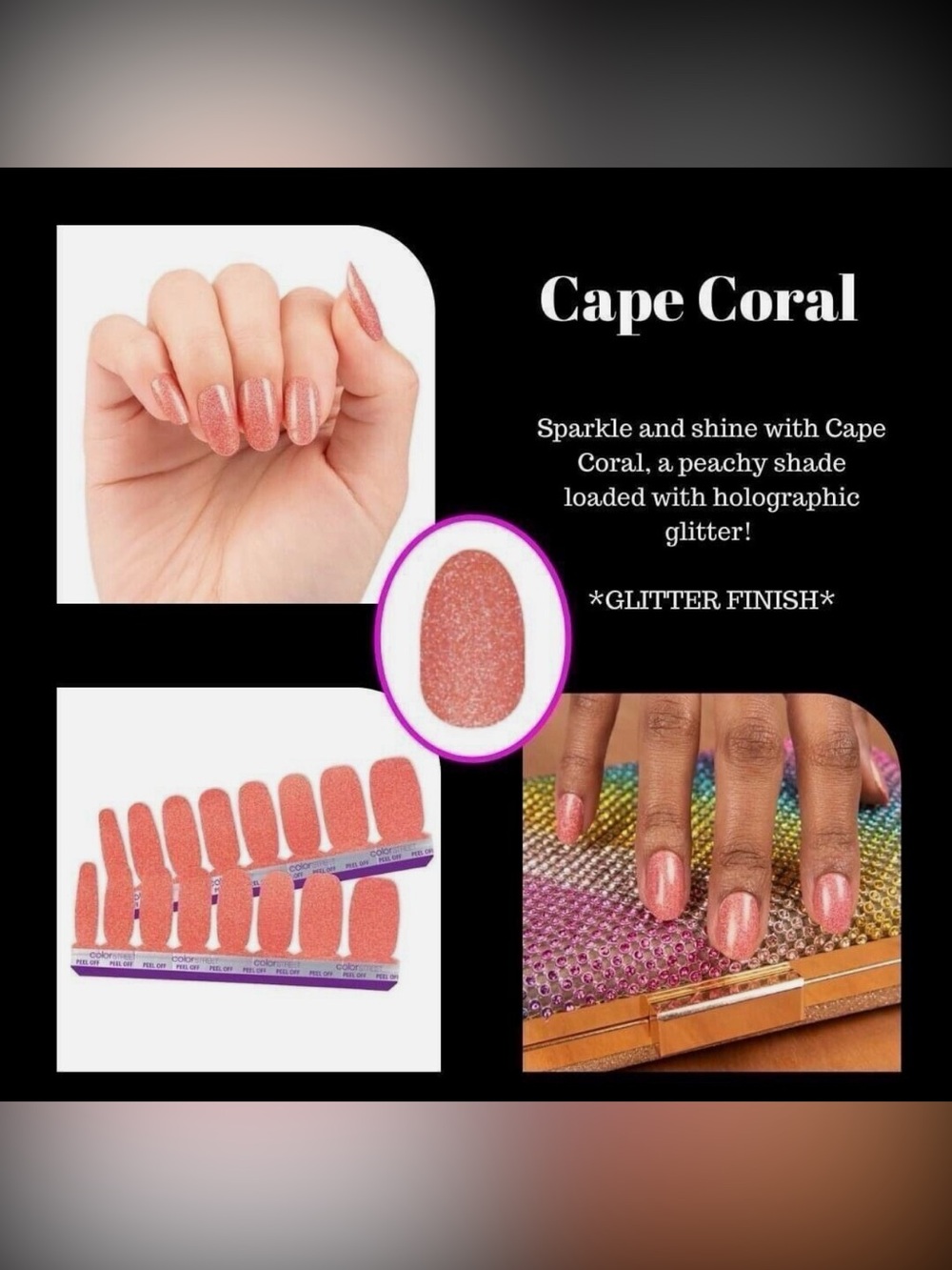 Coral Bay: Color Street Nail Polish Strips